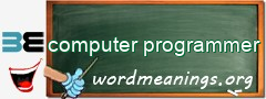 WordMeaning blackboard for computer programmer